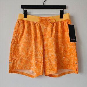 NWT LULULEMON EMRM Orange License To Train Shorts 7" Linerless Men's XXL